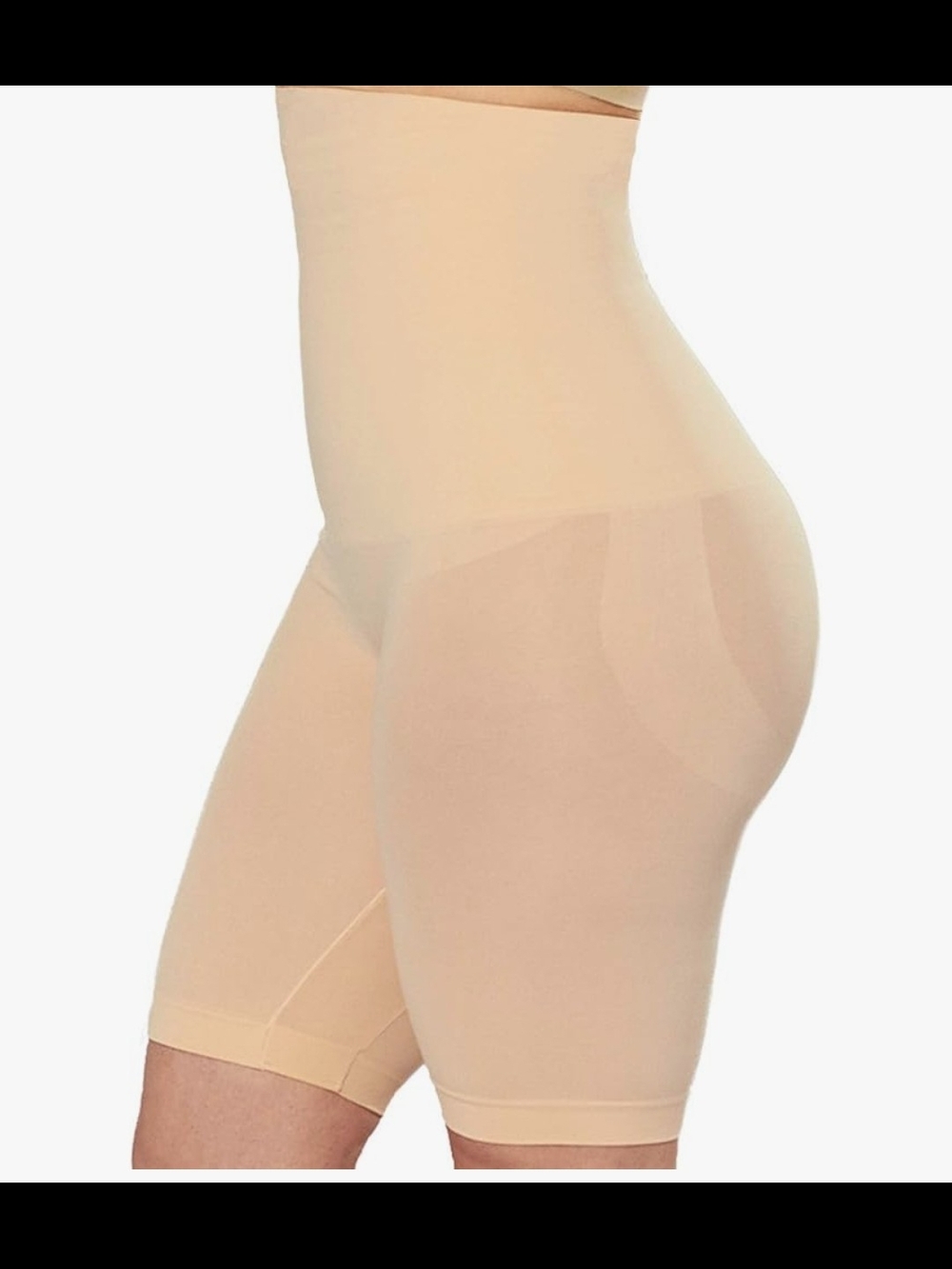 Shapermint High-Waist Smoothing Belly Thigh Shaper - Nude